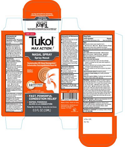 Genomma Tukol Max Action Nasal Spray 0.5oz - 5913 ZDP BX GEN Tukol Max Action Nasal Spray 0.5oz R1 FDA